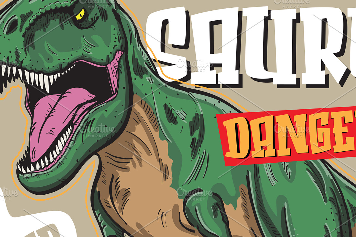 T-REX ILLUSTRATION FOR T SHIRT PRINT, an Animal Illustration by swsctn (Photo 2 of 2)