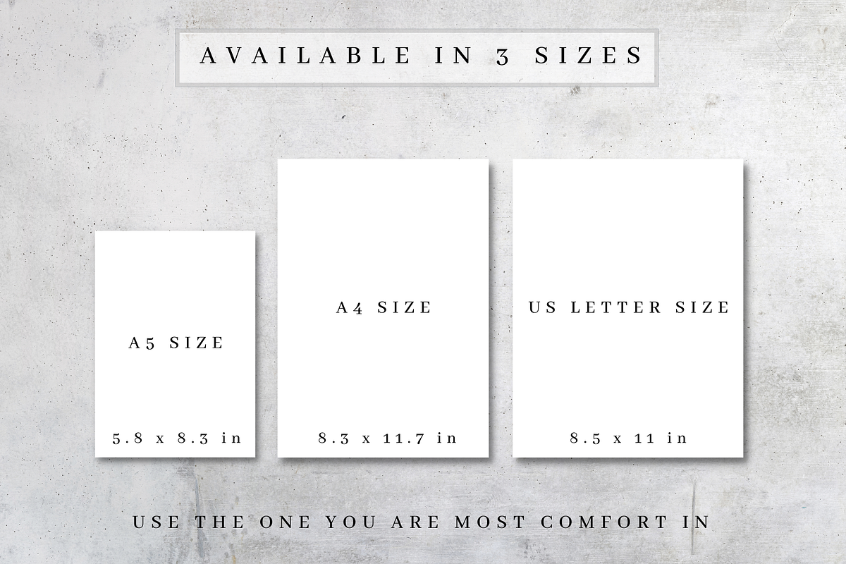 Printable Fitness Planner & Journal, a Stationery Template by BRANDcontent (Photo 4 of 6)