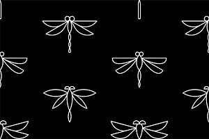 Dragonfly Logo Pattern