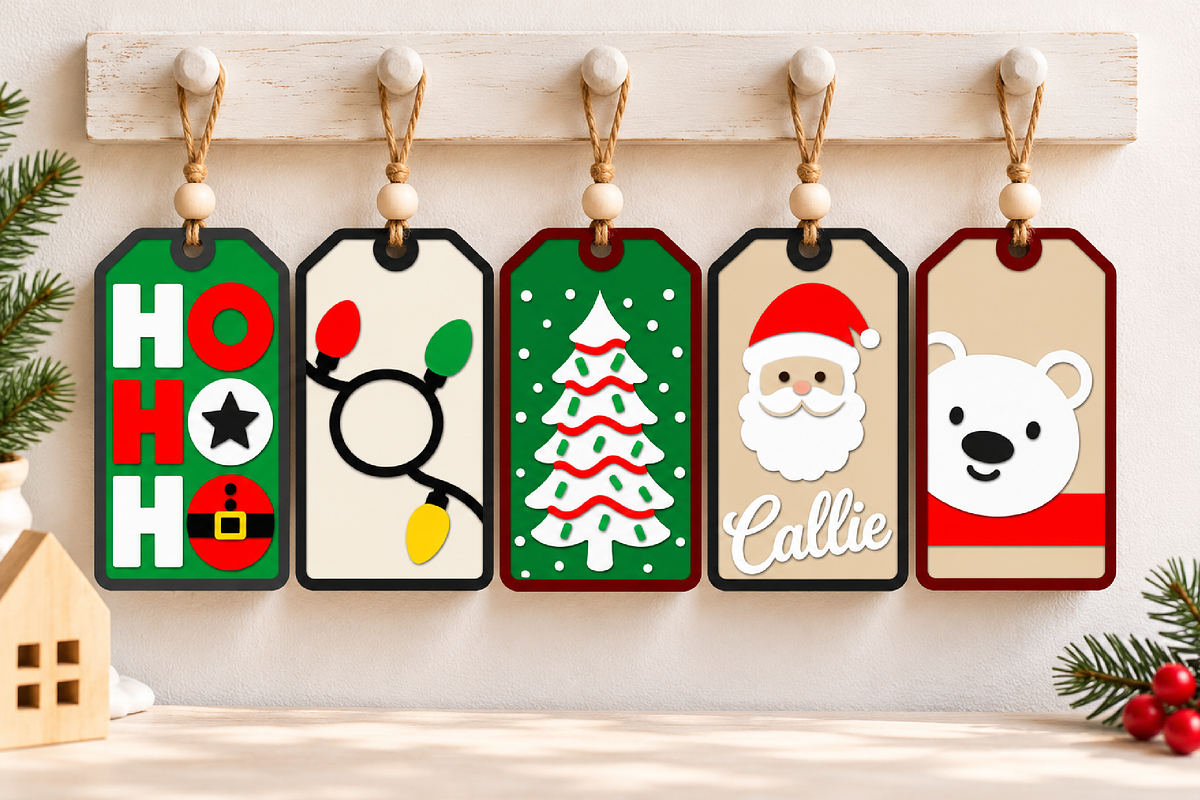 Christmas Gift Tag 3D SVG Bundle, an Object Graphic by Canvas Craft