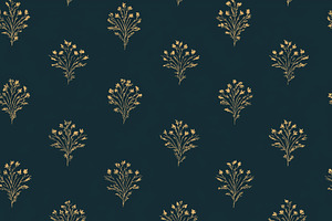 Seamless pattern floral damask gold, a Pattern Graphic by Studio ANNA