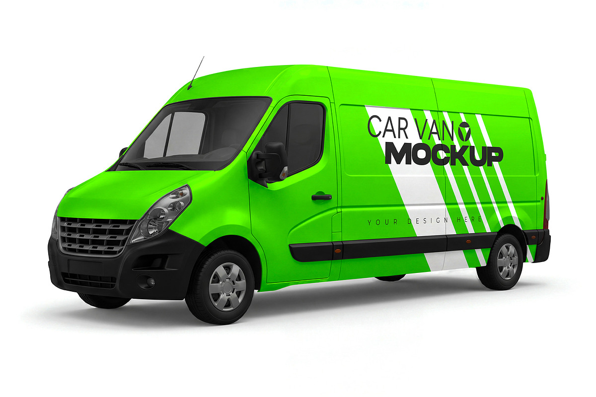 Pickup Truck & Delivery Van Mockup, an Advertising Mockup by graphypix (Photo 12 of 15)