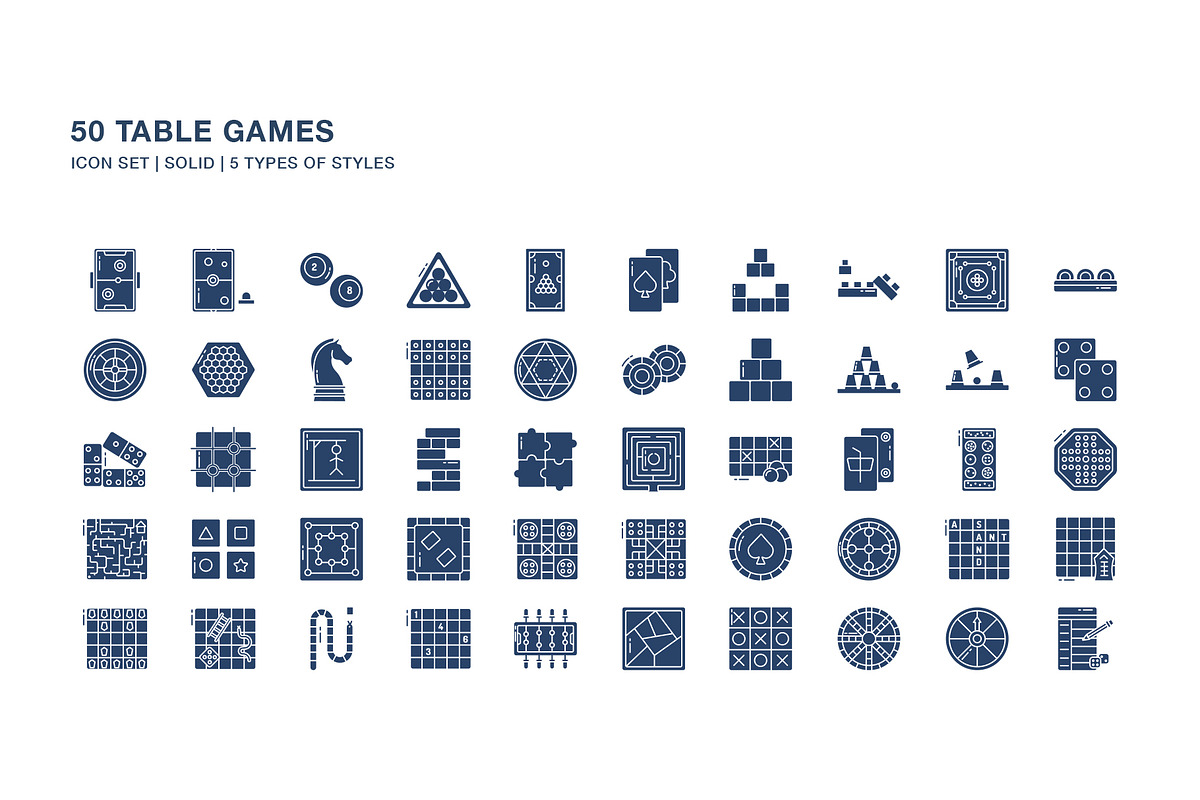 Table Games icon set, an Icon by Icongeek26 (Photo 4 of 6)