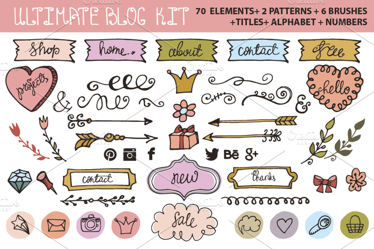 Ultimate DIY blog kit 01, a Templates & Theme by Tatianakost49 (Photo 1 of 3)