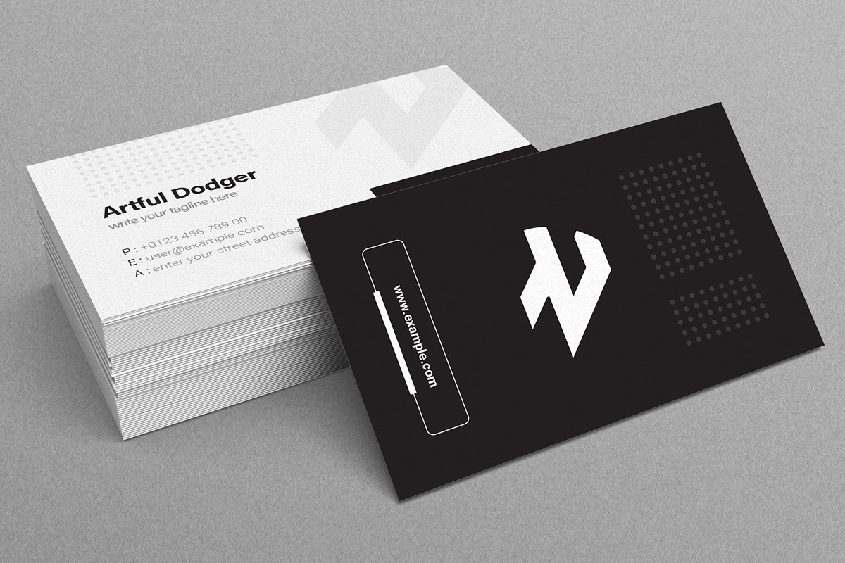 Black and White Business Card Design, a Business Card Template by MightyDesign (Photo 2 of 6)