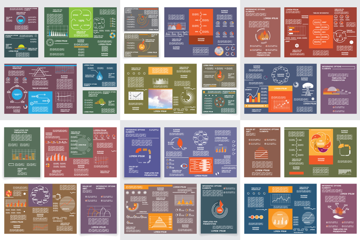 Infographic templates, a Templates & Theme by Mechik