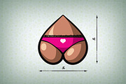60 bootys for Valentine's day., an Emoji Icon by Firsik (Thumbnail 2 of 6)