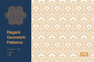 Elegant Geometric Patterns | V01, a Pattern Graphic by dvtchk