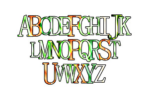 Childish capital letters.