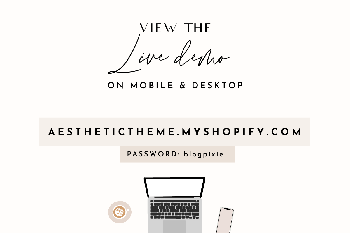 Shopify Theme Aesthetic White, a Shopify Template by Design Pixie (Photo 3 of 7)