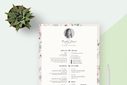 Floral Pattern CV-Resume Template *C, a Resume Template by Showy68 Template (Thumbnail 2 of 5)