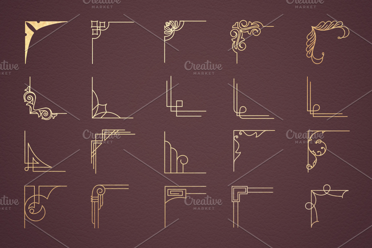Corner Border Elements Bundle, an Object Graphic by Dandylyon Designs (Photo 9 of 12)