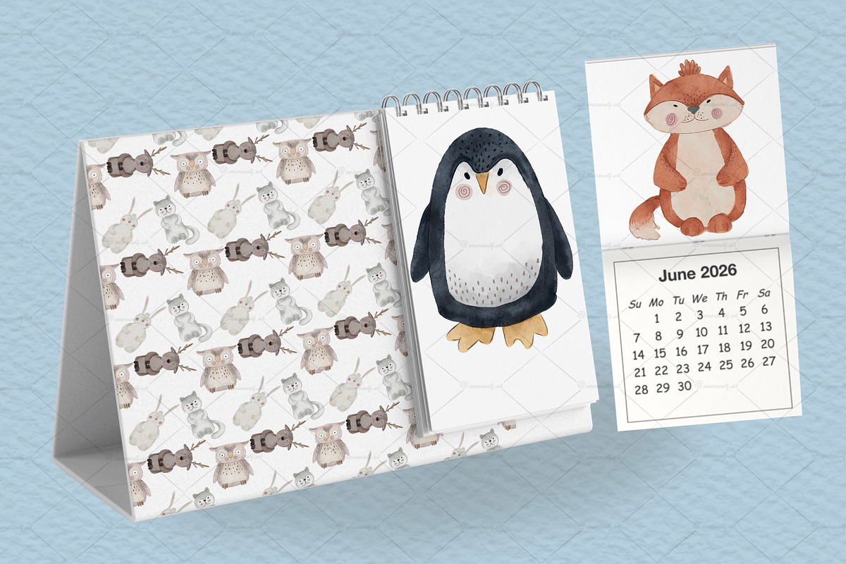 Arctic Animals - Cute Watercolor, an Illustration by Amarawolf's Art (Photo 5 of 8)