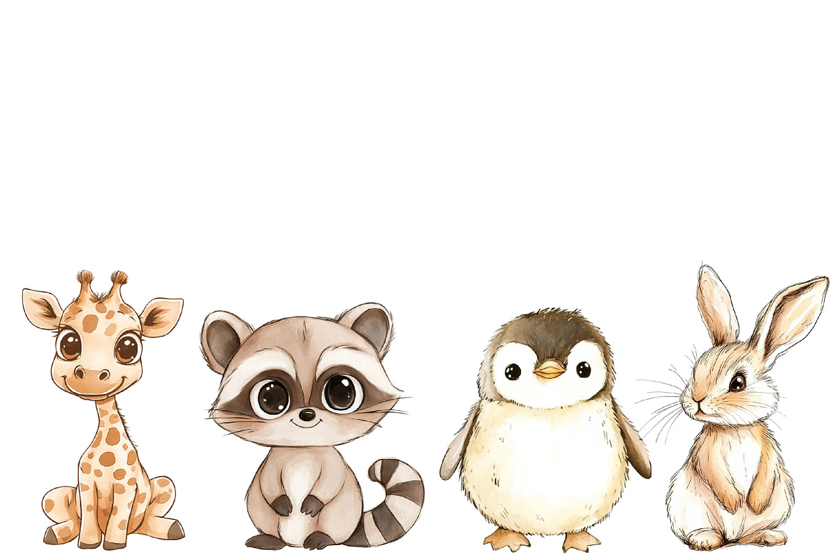 Baby Animal Nursery Sublimation, an Illustration by Designworld (Photo 6 of 7)