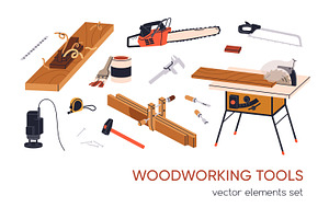 Carpentry and woodwork tools set, an Object Illustration by Good Studio
