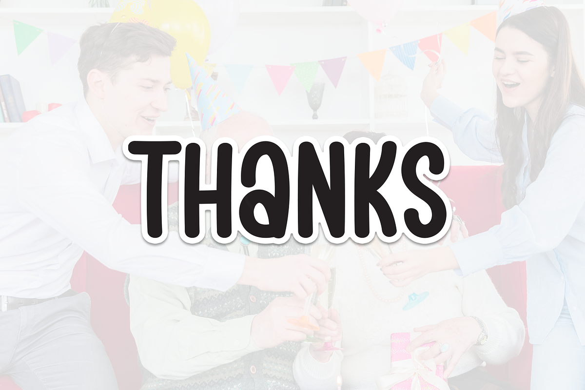 Birthday Family | Script Font, a Script Font by Scratchones (Photo 9 of 9)