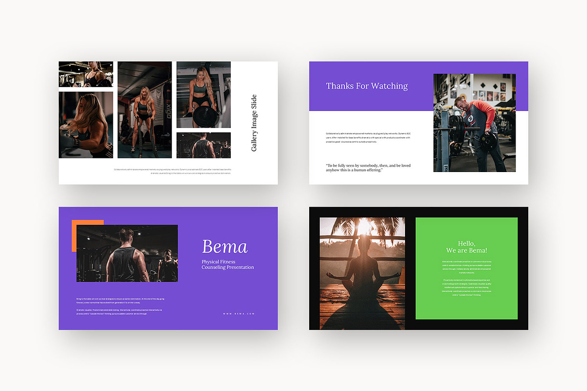 Bema : Fitness Trainer Google Slides, a Presentation Template by Punkl Camp (Photo 9 of 16)