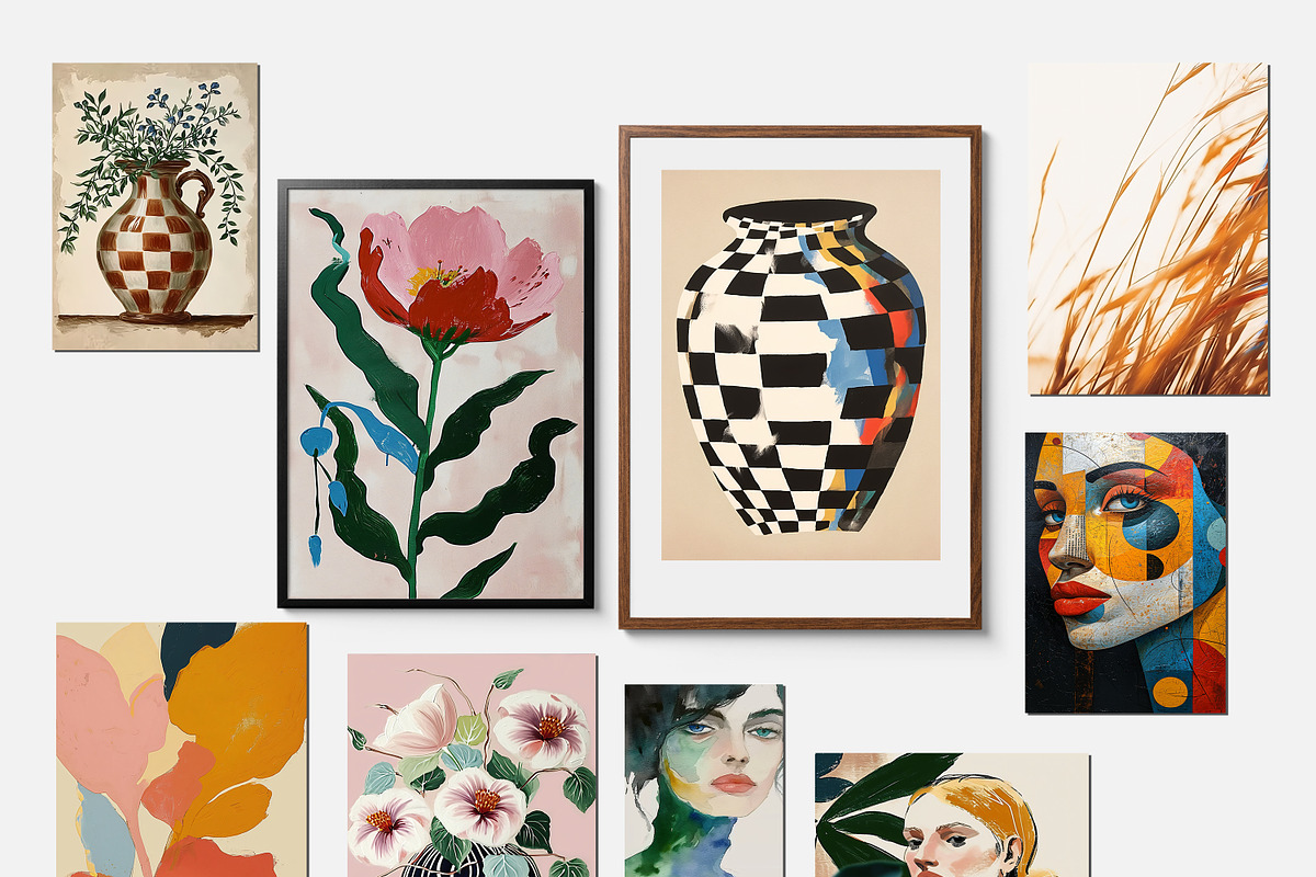 70 Eclectic Art Print Series Posters, a Background Graphic by Muzi pear studio (Photo 2 of 8)