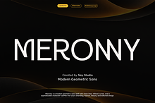 Meronny - Geometric Ligature Font