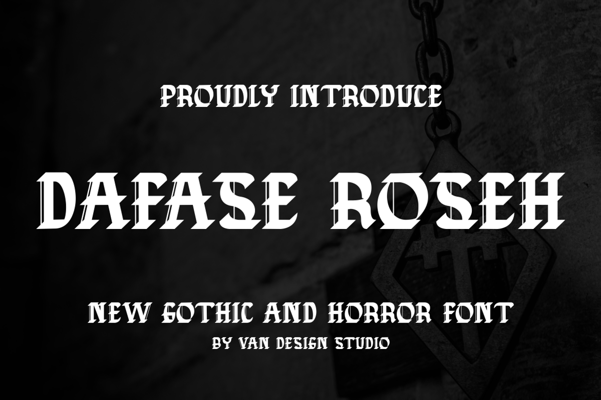 DAFASE ROSEH, a Blackletter Font by Viswal Studio (Photo 1 of 5)