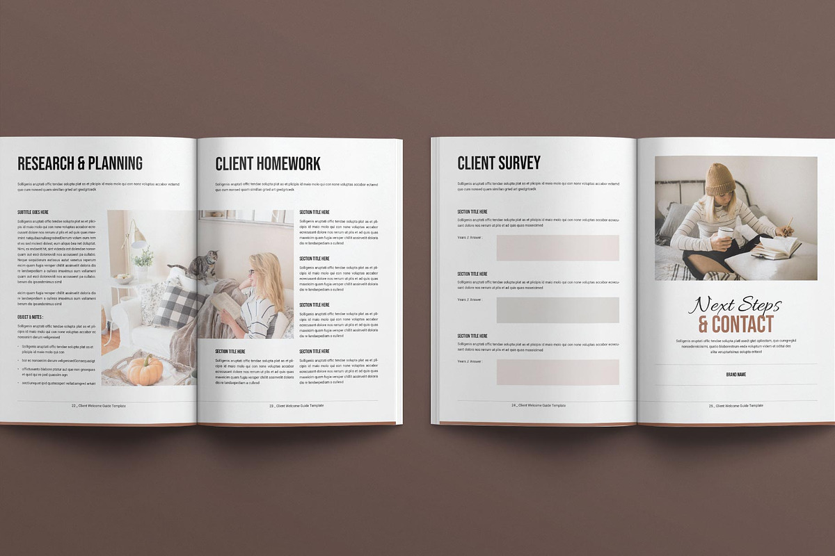 Client Welcome Guide Template, a Magazine Template by E-Type