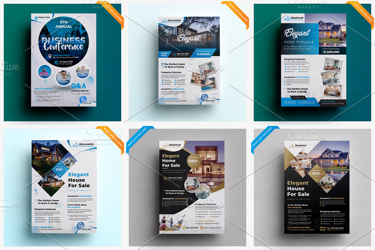 Mega Real Estate Flyer Bundle, a Branding & Logo Template by DesignsLab (Photo 5 of 5)
