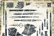 Vintage Office & Postcard Brush Set, a Brush Add-On by Le Paper Cafe (Thumbnail 2 of 5)