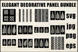 Black Laser Cut Panel Set, an Object Graphic by jahid234