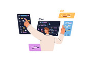 Programmers at work. IT concepts set, a Work Illustration by PaperTrident (Thumbnail 2 of 28)