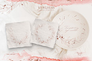 Pink watercolor leaves set. Alphabet, a Decorative Illustration by MiraEl Art (Thumbnail 11 of 15)
