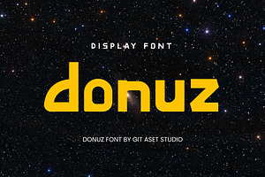 Donuz - Futuristic Display Typeface