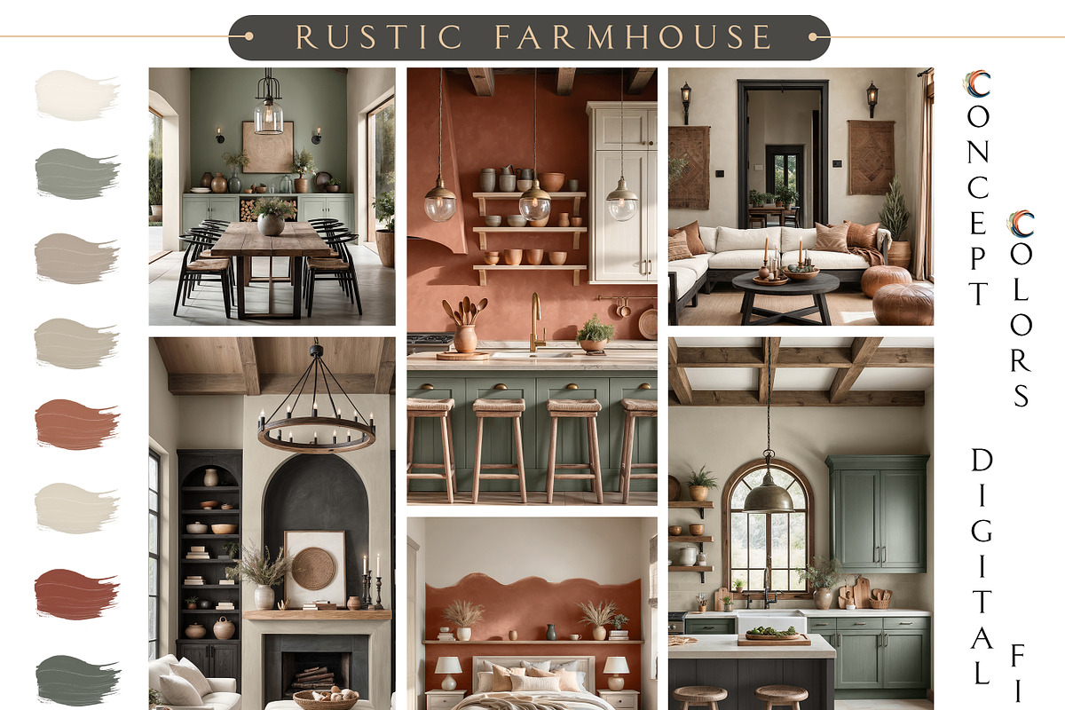Behr Rustic Farmhouse Paint Palette, a Presentation Template by CONCEPT COLORS (Photo 3 of 9)
