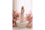 White Floral Podium Digital Backdrop, a Background Graphic by Business Chic (Thumbnail 5 of 6)