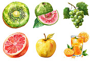 Watercolor Fruits Clipart, an Illustration by Design Market (Thumbnail 4 of 5)