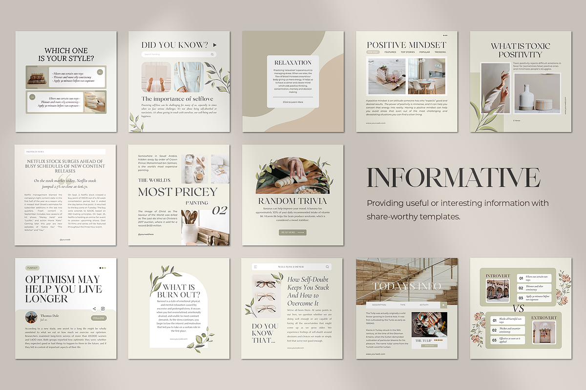 Instagram for Coach Botanical, a Social Media Template by Analogi Studio (Photo 6 of 30)