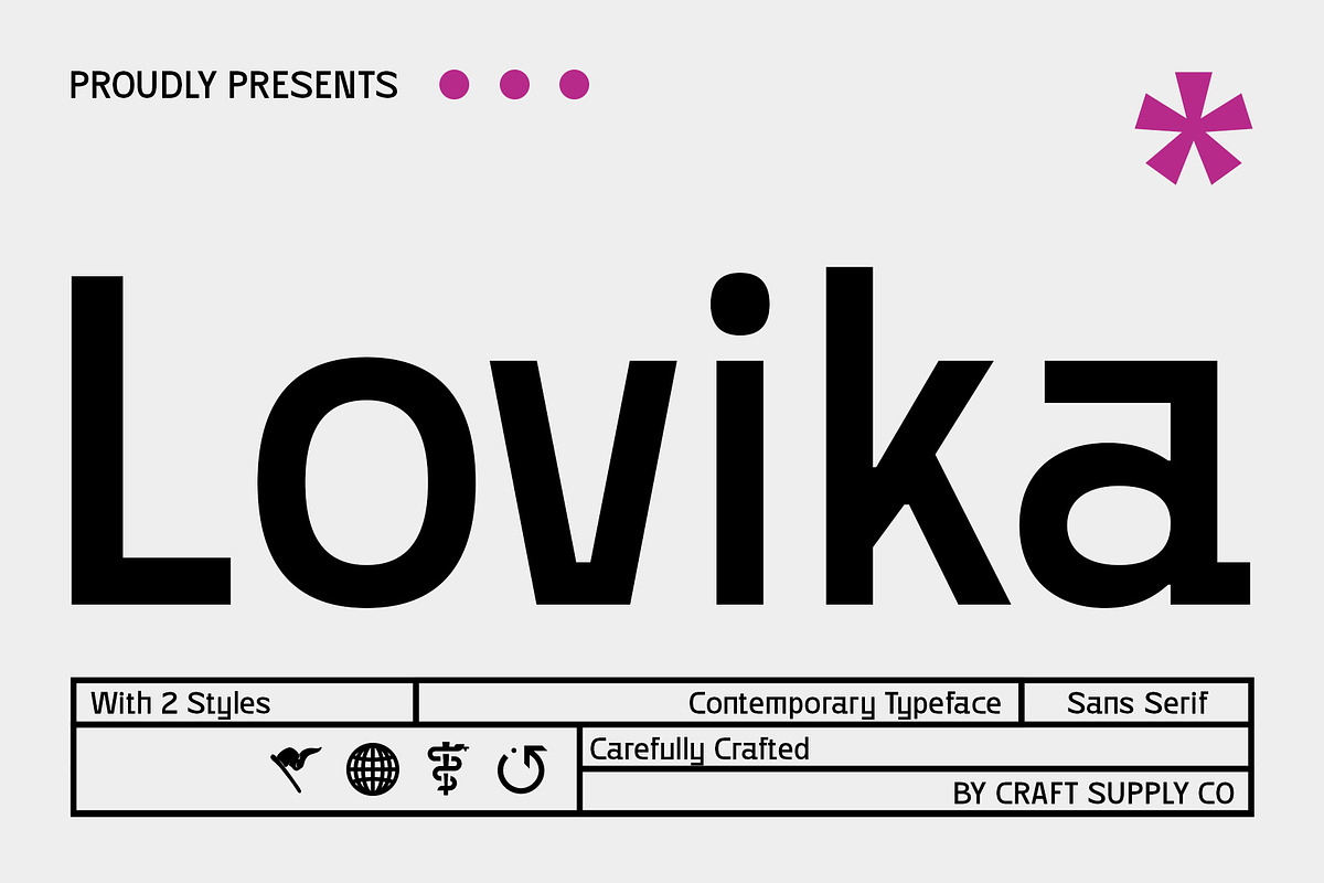 Lovika – Contemporary Font, a Sans Serif Font by Craft Supply Co. (Photo 1 of 8)