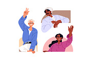 Curious people peeking, looking out, a Person Illustration by PaperTrident (Thumbnail 3 of 5)