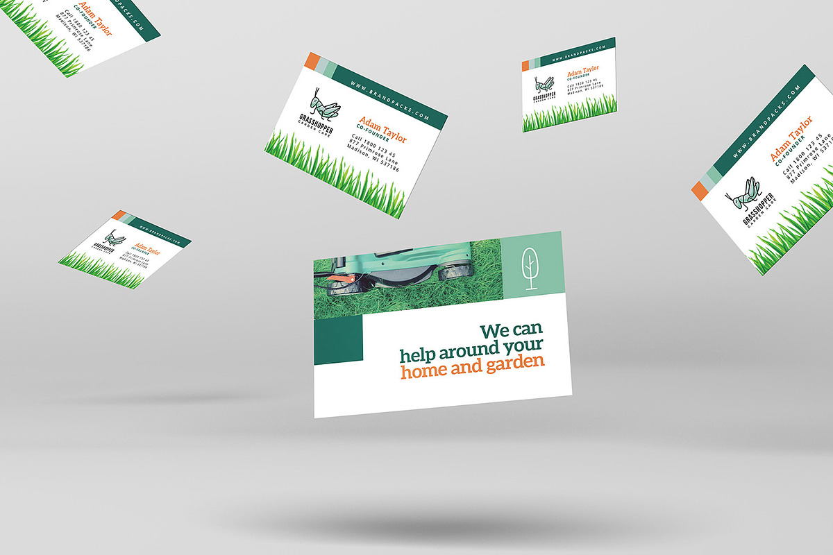 Gardener Business Card Template, a Business Card Template by BrandPacks
