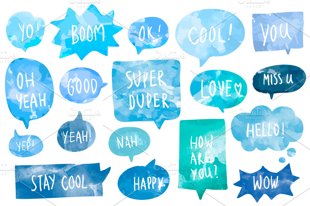 Set of watercolor bubbles vector, a Background Graphic by rawpixel