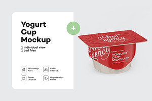 Matte Yogurt Cup Mockup