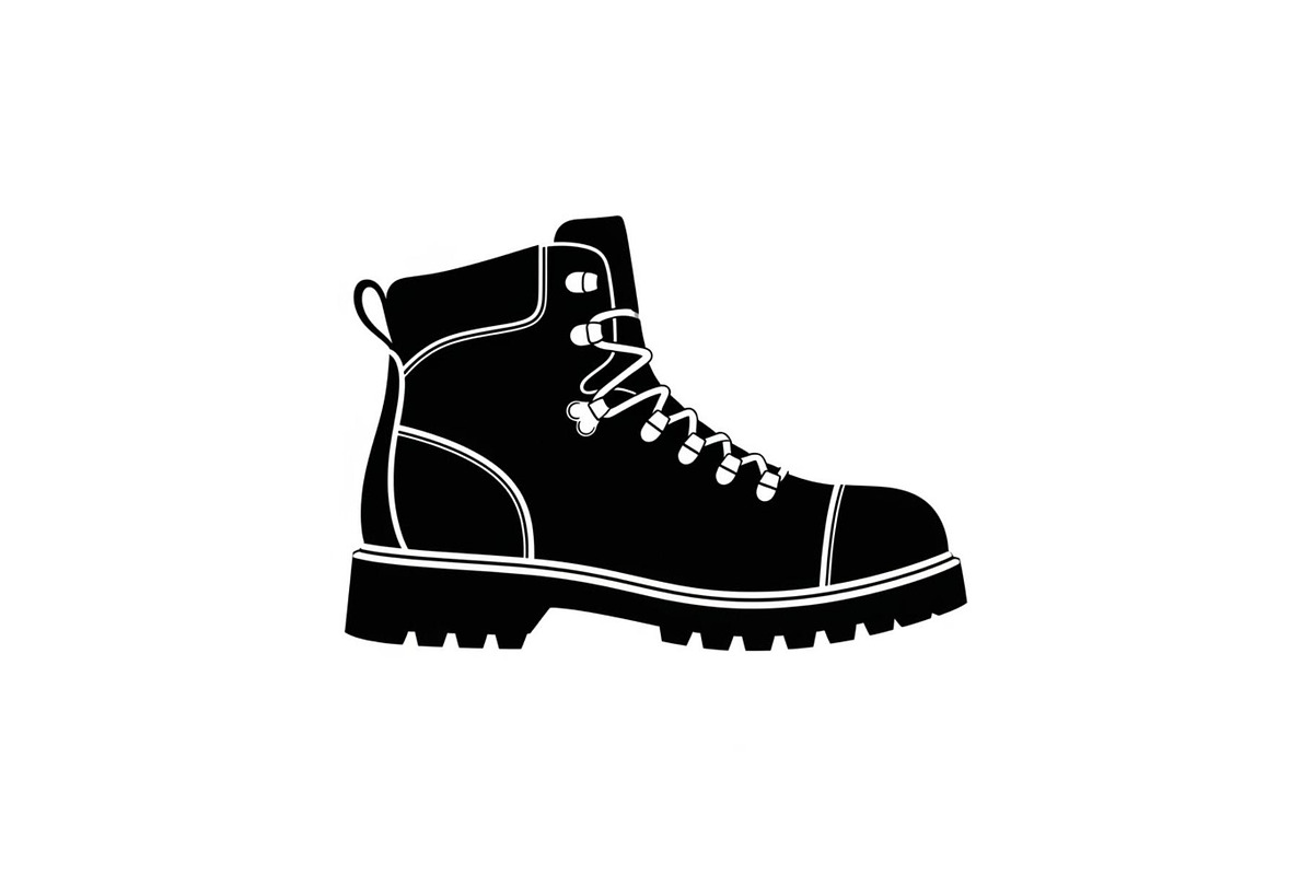Rugged Hiking Boot Silhouette, a Graphic by hafijul (Photo 7 of 9)