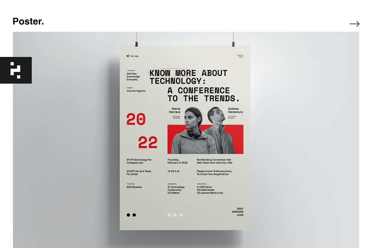 Tech Conference Poster Kit, a Poster Template by Neermana (Photo 1 of 4)