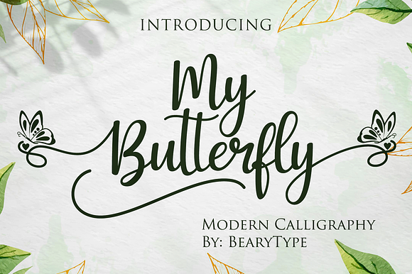 My Butterfly - Modern Calligraphy preview 8