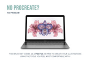 120 Floral Procreate Stamp Brushes, a Brush Add-On by Riveros Illustration (Thumbnail 12 of 13)