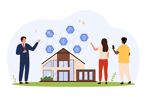 Home Security System Concept with, a Technology Illustration by Flashvector