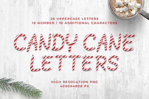 Candy Cane 3D Text Pack