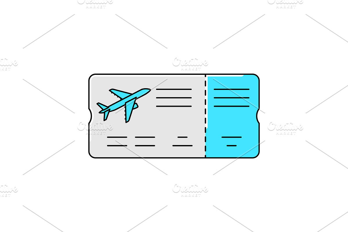 Boarding pass icon., a Transportation Illustration by incomible