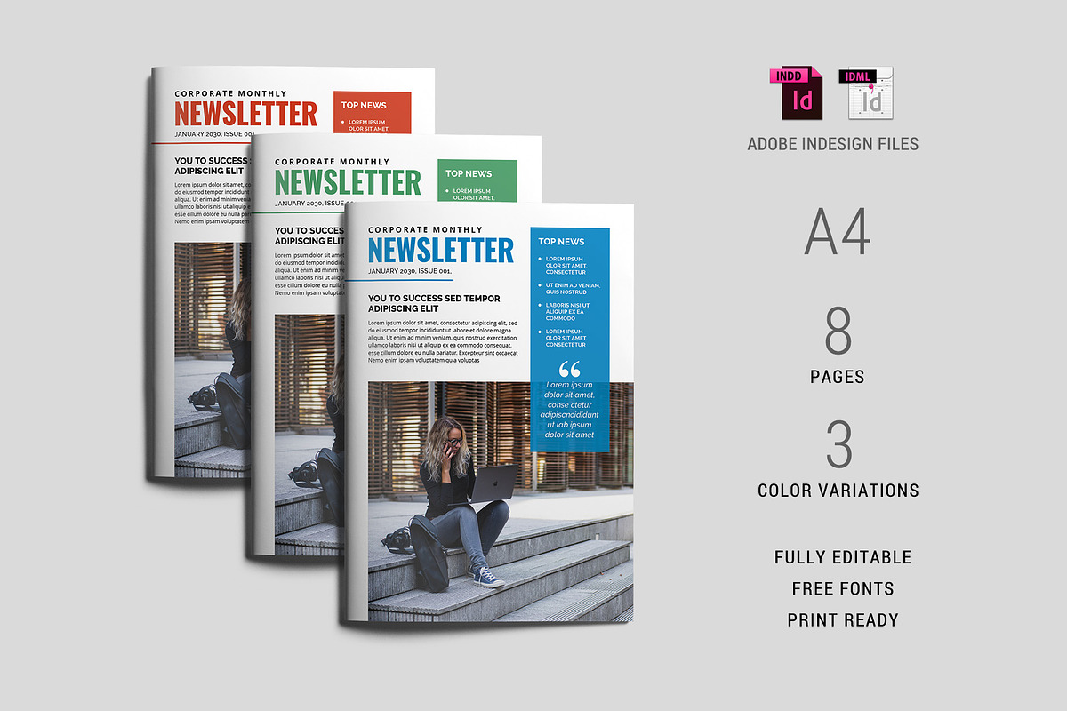 Newsletter Template, a Magazine Template by xtratimebd (Photo 1 of 8)