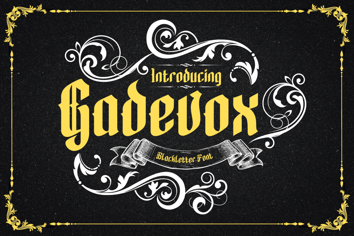 Gadevox, a Blackletter Font by twinstd (Photo 1 of 12)