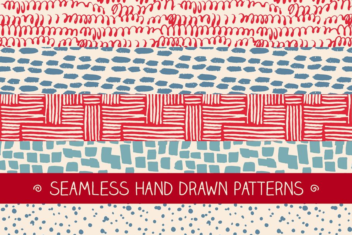 Bundle hand drawn patterns, a Pattern Graphic by Magnia (Photo 11 of 17)
